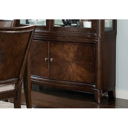 China Cabinet Buffet with 2 Doors and Wine Rack